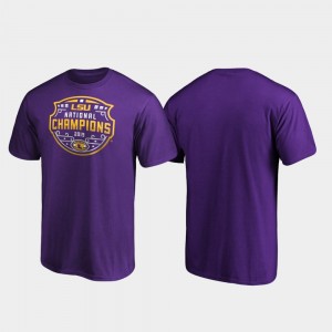 LSU Tigers T-Shirt Encroachment College Football Playoff Men's 2019 National Champions Purple