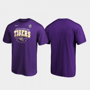 LSU Tigers T-Shirt Purple Tackle Mens 2019 Peach Bowl Bound