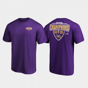 LSU Tigers T-Shirt 2019 Peach Bowl Champions Men's Lateral Score College Football Playoff Purple