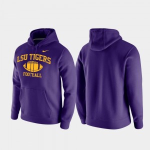 LSU Tigers Hoodie Retro Football For Men Purple Club Fleece