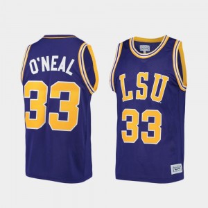 LSU Tigers Shaquille O'Neal Jersey Alumni Limited For Men's College Basketball Purple #33