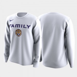 LSU Tigers T-Shirt March Madness Legend Basketball Long Sleeve Family on Court Mens White