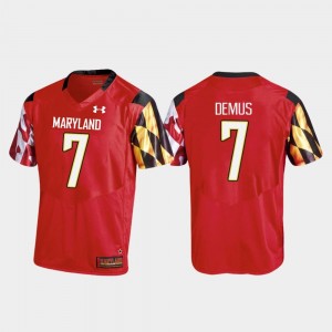Maryland Terrapins Dontay Demus Jersey Red Replica #7 College Football Men's