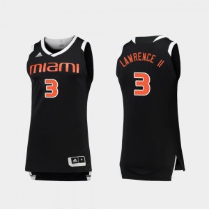 Miami Hurricanes Anthony Lawrence II Jersey Chase #3 For Men Black White College Basketball