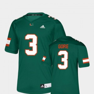 Miami Hurricanes Frank Gore Jersey #3 NFLPA Alumni Chase Mens Green Replica