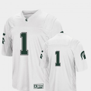 Michigan State Spartans Jersey For Men's White #1 Colosseum Authentic College Football