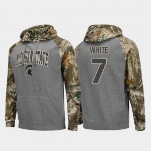 Michigan State Spartans Cody White Hoodie Mens Realtree Camo Charcoal College Football Raglan #7