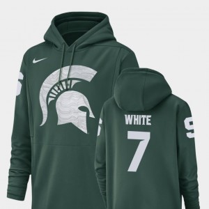 Michigan State Spartans Cody White Hoodie Green Champ Drive Football Performance Mens #7