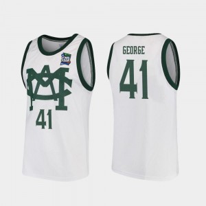 Michigan State Spartans Conner George Jersey #41 Vault MAC Replica 2019 Final-Four White For Men