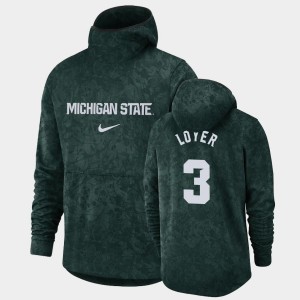 Michigan State Spartans Foster Loyer Hoodie Green #3 For Men Basketball Spotlight Pullover Team Logo