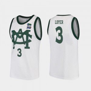 Michigan State Spartans Foster Loyer Jersey For Men #3 White 2019 Final-Four Vault MAC Replica