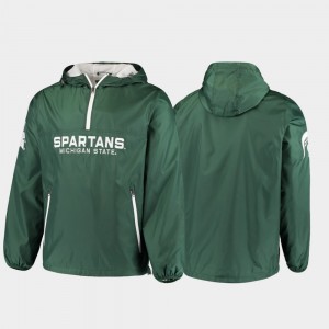 Michigan State Spartans Jacket Green Half-Zip Base Runner Men