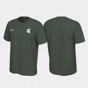 Michigan State Spartans T-Shirt Left Chest Logo Legend Men Green