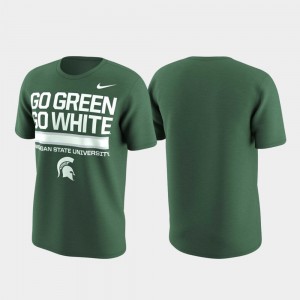 Michigan State Spartans T-Shirt Local Verbiage Green Men Performance