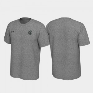 Michigan State Spartans T-Shirt Legend Left Chest Logo Mens Heathered Gray