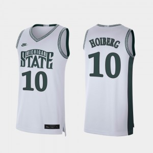 Michigan State Spartans Jack Hoiberg Jersey College Basketball White Men's #10 Retro Limited
