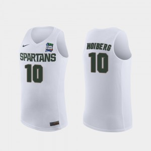 Michigan State Spartans Jack Hoiberg Jersey Replica 2019 Final-Four #10 White Mens
