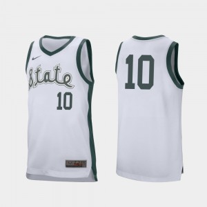 Michigan State Spartans Jack Hoiberg Jersey #10 For Men's White College Basketball Retro Performance