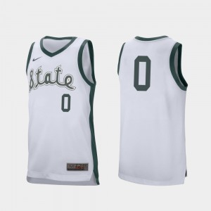 Michigan State Spartans Kyle Ahrens Jersey Retro Performance For Men's College Basketball #0 White