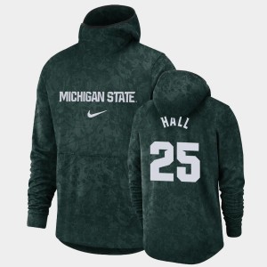 Michigan State Spartans Malik Hall Hoodie Basketball Spotlight Green #25 For Men Pullover Team Logo
