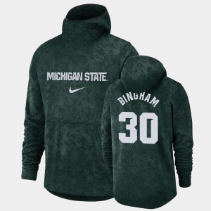 Michigan State Spartans Marcus Bingham Jr. Hoodie #30 Green Basketball Spotlight Pullover Team Logo Mens