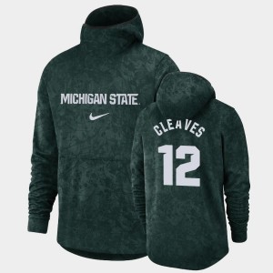 Michigan State Spartans Mateen Cleaves Hoodie Basketball Spotlight #12 Green Pullover Team Logo Mens