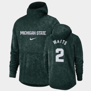 Michigan State Spartans Rocket Watts Hoodie #2 Green Men's Pullover Team Logo Basketball Spotlight