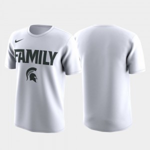 Michigan State Spartans T-Shirt March Madness Legend Basketball Performance Men's Family on Court White