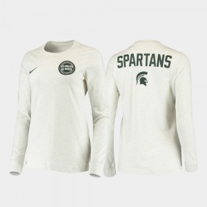 Michigan State Spartans T-Shirt Men's Rivalry Statement Long Sleeve White