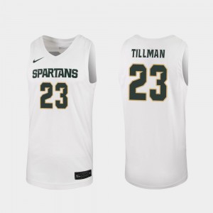 Michigan State Spartans Xavier Tillman Jersey 2019-20 College Basketball Replica Mens #23 White