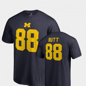 Michigan Wolverines Jake Butt T-Shirt Name & Number For Men #8 College Legends Navy