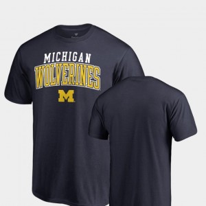 Michigan Wolverines T-Shirt Square Up Men Navy