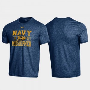 Navy Midshipmen T-Shirt Navy Men's Property Of Stack Bi-Blend