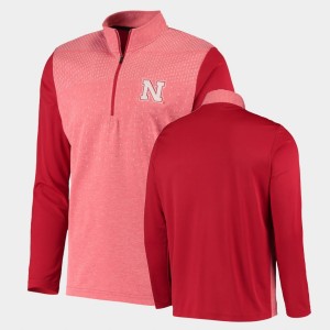 Nebraska Cornhuskers Jacket Quarter-Zip College UPF Scarlet Mens