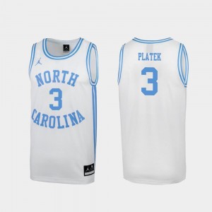 North Carolina Tar Heels Andrew Platek Jersey Special College Basketball Men's March Madness #3 White