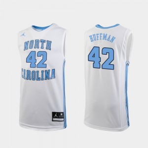 North Carolina Tar Heels Brandon Huffman Jersey Men's College Basketball Replica White #42