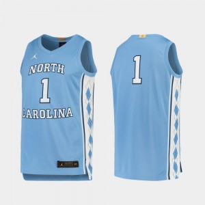 North Carolina Tar Heels Jersey Carolina Blue College Basketball Limited #1 For Men