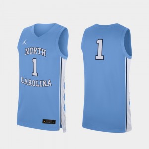 North Carolina Tar Heels Jersey Replica College Basketball Carolina Blue #1 For Men's