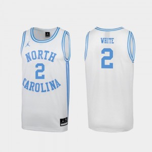 North Carolina Tar Heels Coby White Jersey March Madness For Men Special College Basketball #2 White