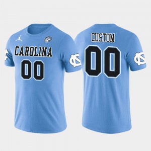 North Carolina Tar Heels Customized T-Shirts Cotton Football #00 Future Stars Men Light Blue