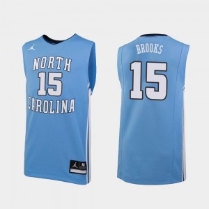 North Carolina Tar Heels Garrison Brooks Jersey Replica Carolina Blue College Basketball #15 For Men's
