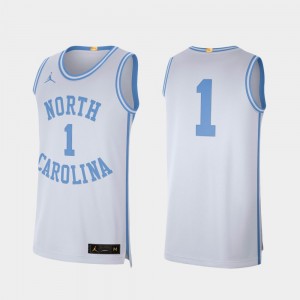 North Carolina Tar Heels Jersey For Men's College Basketball White #1 Retro Limited