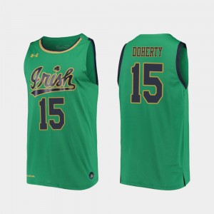 Notre Dame Fighting Irish Chris Doherty Jersey Mens #15 2019-20 College Basketball Kelly Green Replica