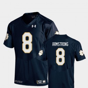 Notre Dame Fighting Irish Jafar Armstrong Jersey For Men's College Football #8 Replica Navy
