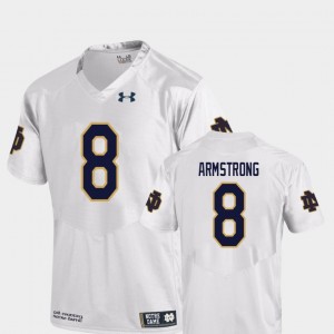 Notre Dame Fighting Irish Jafar Armstrong Jersey College Football #8 Replica White For Men's
