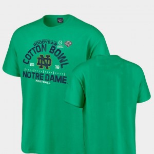Notre Dame Fighting Irish T-Shirt Hayneedle College Football Playoff 2018 Cotton Bowl Bound Kelly Green For Men's