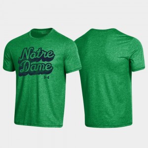 Notre Dame Fighting Irish T-Shirt Kelly Green Bi-Blend Men's Retro Script