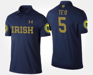 Notre Dame Fighting Irish Manti Te'o Polo #5 Men's Navy