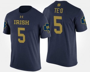 Notre Dame Fighting Irish Manti Te'o T-Shirt Navy #5 For Men