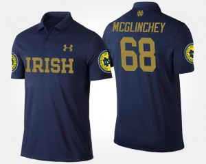 Notre Dame Fighting Irish Mike McGlinchey Polo Navy For Men #68